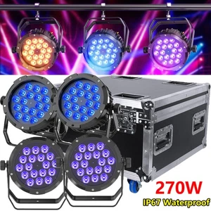 18X15W Impermeabile RGBWA UV LED Par Up Luce DMX Stage DJ Par Luce Fascio con Custodia - Foto 1 di 19
