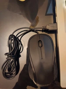 Q-Connect Wired  Scroll Wheel Mouse Black KF04368 - Picture 1 of 4