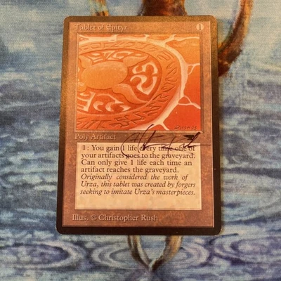 1x Tablet of Epityr ~ NM ~ Antiquities Signed Christopher Rush - Image 1 of 2