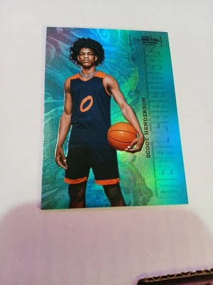 2022 Skybox Metal Universe Champions Scoot Henderson Aqua Metal Shredders #122 - Image 1 of 2