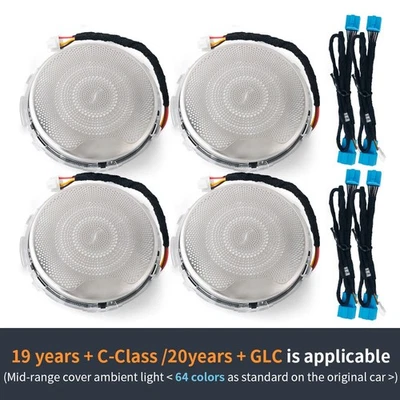 W205 64 Color LED Speaker Cover Ambient Light For Mercedes Benz W213 w222 W464 - Image 1 of 4