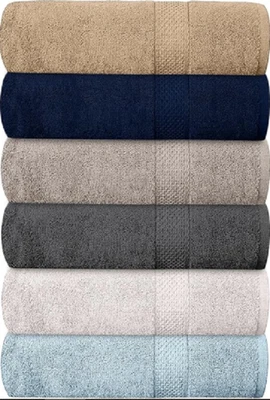 Toalla de baño Mainstays, suave 100 % algodón y altamente absorbente {el color puede variar} 6 quilates Foto 1 de 4