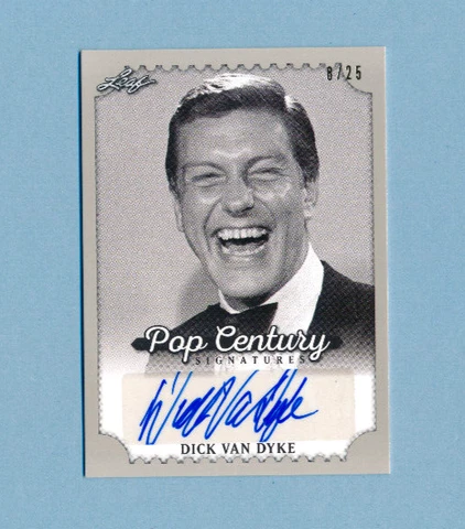 RARE Signed DICK VAN DYKE 2016 Pop Century Signatures Silver Card LTD /25 AUTO Cover