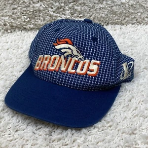 Vintage Logo Athletic Denver Broncos Hat Snapback Blue Orange Pro Line Spell Out - Picture 1 of 10