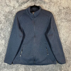 LL Bean Fleece Jacket Womens XL Blue Misses 504888 Full Zip Comfort Outdoors - Picture 1 of 8