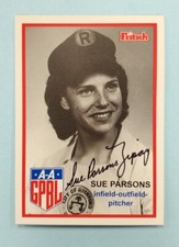1995/96 Fritsch AAGPBL Suzanne Sue Parsons Zipay Signed Auto #147 Card