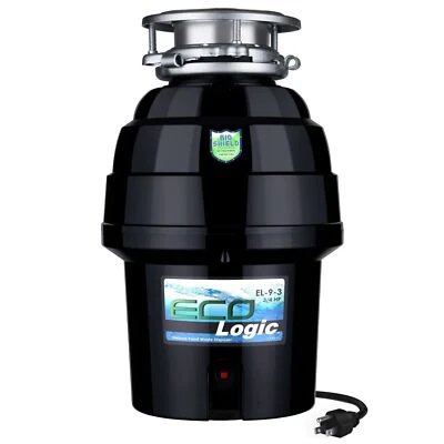 Eco Logic 3/4 HP Continuous Feed Garbage Disposal with Cord, Anti-Jam and Quiet - Image 1 of 4