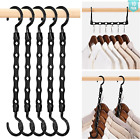 Space Saving Hangers for Clothes 10 Pack, Black Magic Hangers Multi Hangers Orga