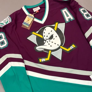 New Mitchell & Ness Teemu Selanne Anaheim Ducks NHL Blue Line Jersey Sz M $200 - Picture 1 of 13