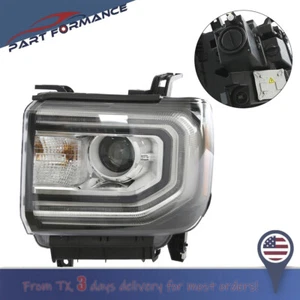 For 2016-2019 GMC Sierra 1500 HID Headlight Assy W/ LED DRL Driver Left Side LH - Picture 1 of 13