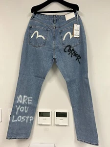 Luce EVISU Jean Indaco Jean Stretto Comfort Denim ES2MDP771 Quantità Limitata # - Foto 1 di 9
