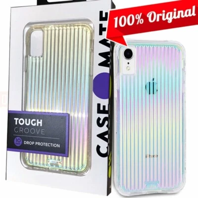 Case-Mate Apple iPhone XR Tough Groove Hard Case - Iridescent Clear - Image 1 of 4