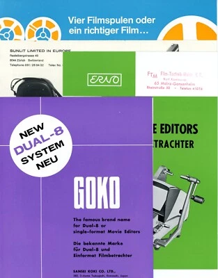 Filmbetrachter Super 8 Prospekt ERNO BAUER GOKO CABIN Broschüre Dual-8 (Y4564 - Image 1 of 4