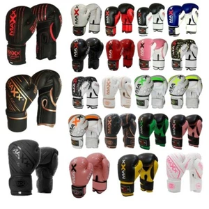 Maxx® Boxing Gloves Punch Bag Training MMA Muay Thai KickBoxing Fight Sparring - Picture 1 of 63