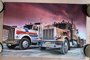 Cartel Side By Side camión camiones de 18 ruedas 1981 ritmo de transporte 1981 pinup - Imagen 1 de 6