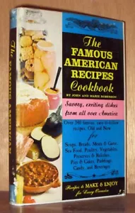 Vintage Cookbook FAMOUS AMERICAN RECIPES Roberson John and Marie - Foto 1 di 12