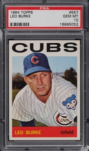 1964 Topps 557 Leo Burke Cubs PSA 10 16995052