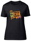 Trick Or Treat Zombie Halloween Fitted Womens Ladies T Shirt Gift