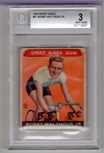 1933 Goudey Sport Kings #31 Bobby Walthour Jr. BGS Calificado 3 En muy buena condición Carreras de bicicletas - Imagen 1 de 2