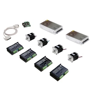 4 axis Nema 23 Stepper Motor 270 oz.in 3A& Driver DM542A CNC Router - Foto 1 di 10