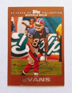 2007 TOPPS LEE EVANS /2007 GOLD PARALLEL BILLS free shipping PWE + TRACKING #