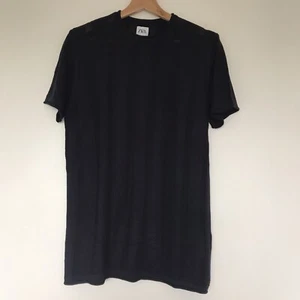 Zara dunkelblaues Interknit T-Shirt Kurzarm Viskose mit Acryl Größe M Herren - Bild 1 von 8