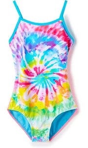 NEW Tie Dye Print Backless Pink 1-Piece Jimmy Baha Mas Swimsuit Girls Small - Picture 1 of 7
