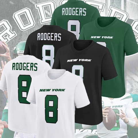 SALE!! Aaron Rodgers New York Jets Name & Number Game Shirt S-5XL Gift Fans Cover