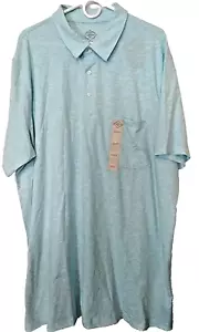 St Johns Bay Big & Tall Herren Polo Kurzarm super weich Miami blau Hemd 2XLT - Bild 1 von 3