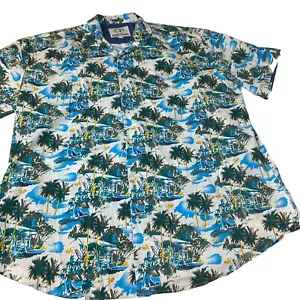 Camicia Ocean Pacific OP Hawaiian Camp da uomo 2XL resort casual abbigliamento isola AOP - Foto 1 di 13