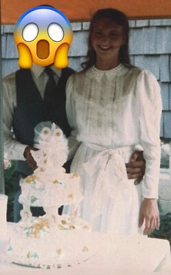 Винтажный Gunne Sax платье белый свадьбы крючком вышитые кружева 3 изделия Midi размер 6/7 - Изображение 1 из 4