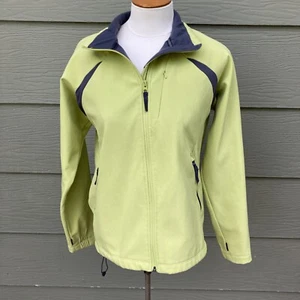 Columbia Titanium Womens Jacket Sz M Bright Green Gray Full Zip Lined - Picture 1 of 8