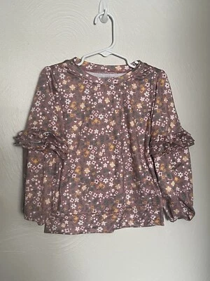 Nannette Kids | Girls Size 4T Long Sleeve Floral Shirt - Image 1 of 4