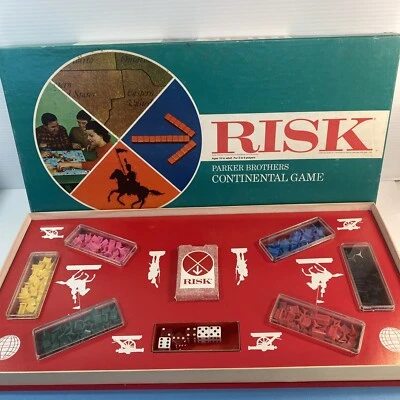 Vintage Risk Parker Brothers Continental Board Game 1968 *COMPLETE* - Image 1 of 4