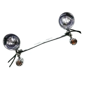 Chrome Grille Sport Bullet Turn Signal Spot Light For Kawasaki Vulcan KLX Ninja - Picture 1 of 8