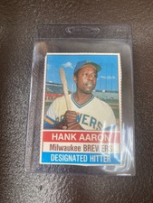 1976 Hostess #94 Hank Aaron Brewers EX / Mt