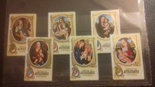 Serie Completa Tema Natale Francobolli Nuovi Isole Cook 1974