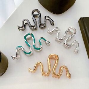 Snake-shaped Wave Hair Clips - Large Metallic Hair Claws Women Hair Accessories