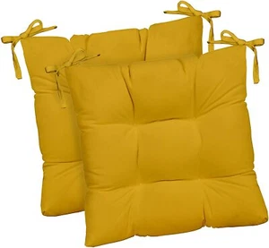 RSH Décor Indoor Outdoor Set of 2 Tufted Dining Chair Seat Cushions, 18.5" x 16" - Picture 1 of 30