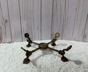 Vintage Regency Stil Messing Untersetzer Pflanzenkonsole Schüssel Ständer verstellbarer Fuß - Bild 1 von 11