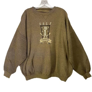 Crabble CS Sportswear Herren XL hellbraun schwarz Baumwolle Golf Pullover Vintage 90s - Bild 1 von 9