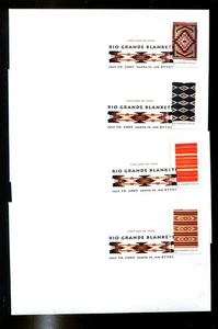 US FDC # 3926-3929 37c Rio Grande Blankets none 4 FDCs color cancel 2005, 9p5088 - Picture 1 of 1