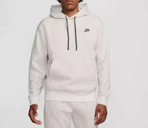 Sudadera con Capucha Nike NSW Club Polar Estampado Completo Blanca HJ6886-121 Para Hombres L - Imagen 1 de 4