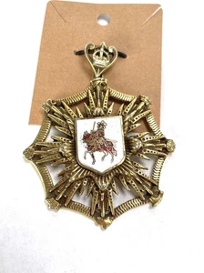 Ciondolo Scudo Araldico Vintage 2" Cavaliere Collezione Gioielli - Foto 1 di 5