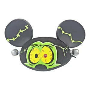 Disney Mickey Mouse Ears Hat Frankenstein Glow in Dark Zombie Halloween Rare EUC - Picture 1 of 7