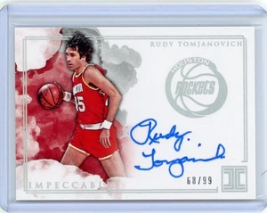2018-19 Panini Impeccable RUDY TOMJANOVICH Auto /99 - Houston Rockets - Bild 1 von 2
