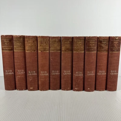 Works of Robert Louis Stevenson 10 Volumes 1906 limited edition Manono de luxe - Image 1 of 4