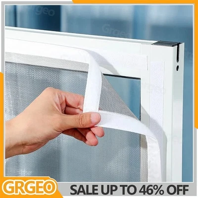 Large Window Screen Mesh Net Bug Mosquito Fly Insect Moth Door Netting White UK - Image 1 of 4