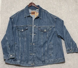 Levi’s Jacket Trucker Over Sized 3X Blue Button NWT Jean Denim Jacket Classic - Picture 1 of 15
