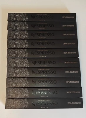 Nespresso Ristretto Ispirazone Italiana 100 cápsulas assadas escuras ver descrição - Imagem 1 de 4